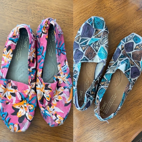 Toms Shoes - TWO PAIRS OF Women’s toms
